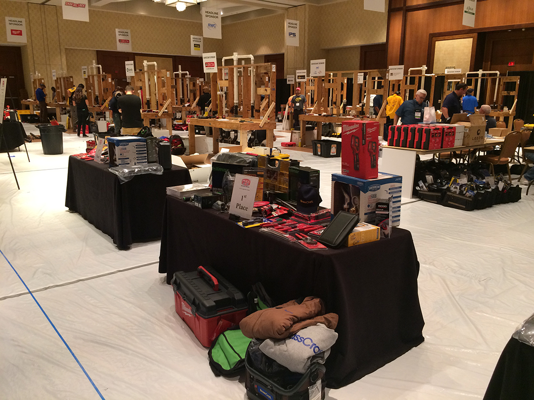 The setup for the Plumbing Apprentice Contest