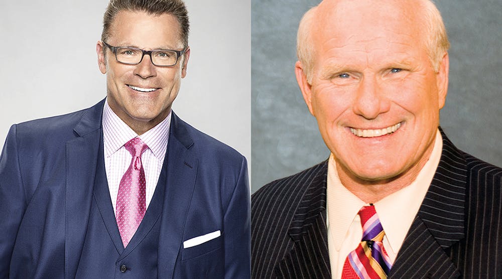Howie Long (left) and Terry Bradshaw (right) will be keynote speakers at The Work Truck Show 2017.