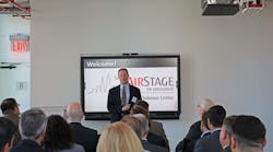 Matt Peterson, Fujitsu General America President and COO, led the facility opening with a presentation.