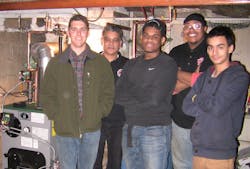 Pictured left to right Ed Puncar of Advanced Hydrolics Pete Gonzalez and his students Joshua Diaz Tyrese Jordan and Justin Gonzalez Pictured left to right Ed Puncar of Advanced Hydrolics Pete Gonzalez and his students Joshua Diaz Tyrese Jordan and Justin Gonzalez