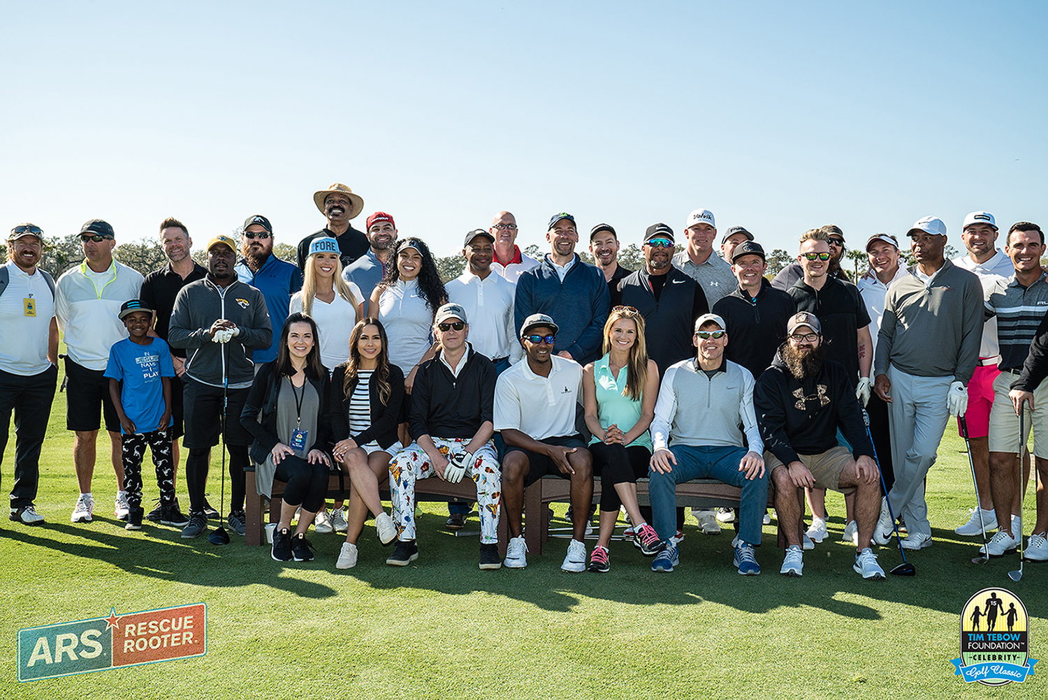 A group shot taken at the Celebrity Gala amp Golf Classic