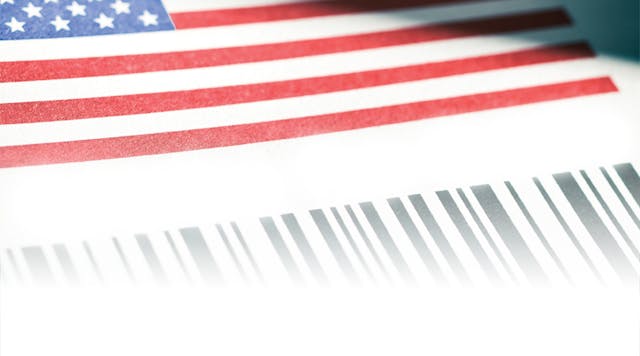 Contractormag 3916 Made In Usa Barcode Flag