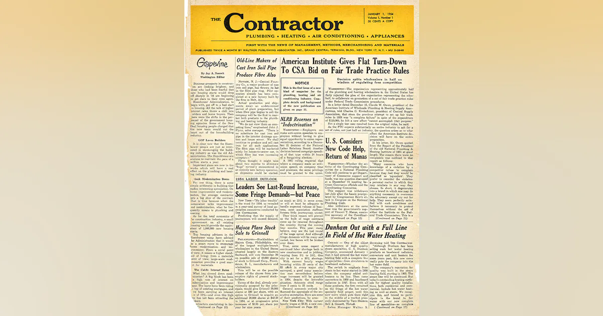 6 pictures from the first-ever editions of Contractor Magazine ...
