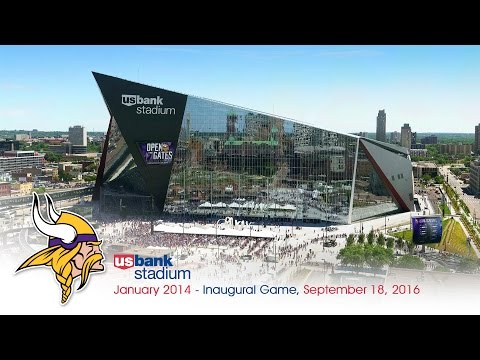 Official Minnesota Vikings U.S. Bank Stadium construction timelapse