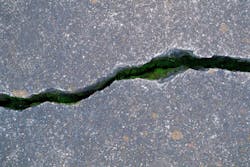 Crack in pavement Crack in pavement