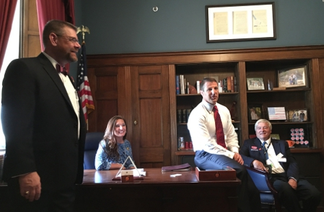 From left, PHCC-National Association Executive Vice President Michael Copp, Christie Mullin, Congressman Markwayne Mullin, and Arnie Rodio, Pace Setter Plumbing Inc., Sacramento, California.