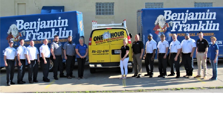 Bruce Forthofer, the general manager for Benjamin Franklin Plumbing in Kansas City, merged his independent company with the existing Ben Franklin franchise.