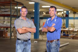 Jason Pampuch, left, and Steve Adkins, right, of Cornerstone Plumbing Jason Pampuch, left, and Steve Adkins, right, of Cornerstone Plumbing
