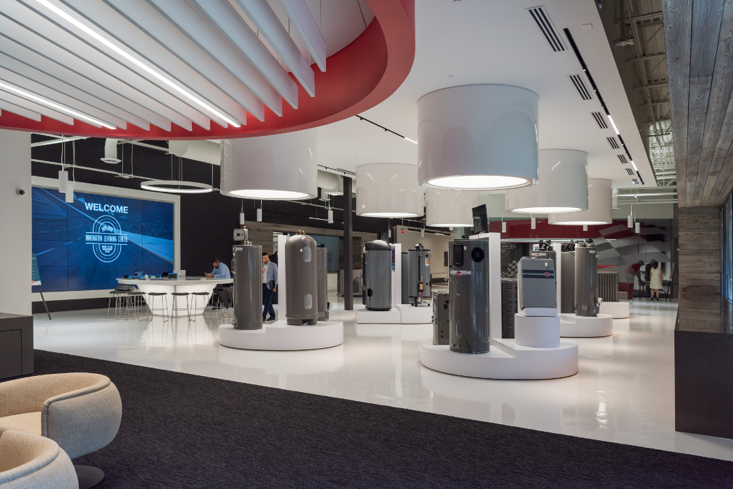 Product walk, Rheem's new water heating division headquarters grand opening