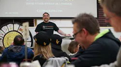 CEO Warrior founder Mike Agugliaro at a training event.