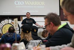 CEO Warrior founder Mike Agugliaro at a training event. CEO Warrior founder Mike Agugliaro at a training event.