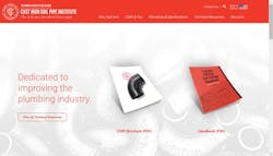 The Cast Iron Soil Pipe Institute's newly redesigned website The Cast Iron Soil Pipe Institute's newly redesigned website