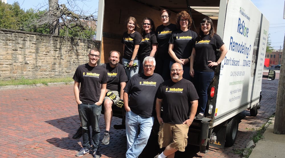 Sonnhalter team members after loading donations for the Greater Cleveland Habitat for Humanity.