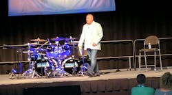 Weldon Long walks the main stage at Contractor Leadership LIVE!
