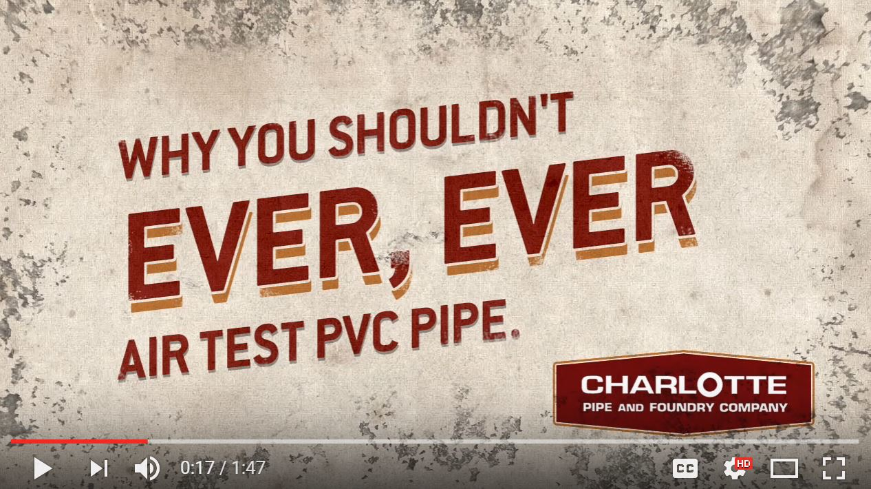 Guidelines for Air Testing PVC Pipe and Fittings Contractor