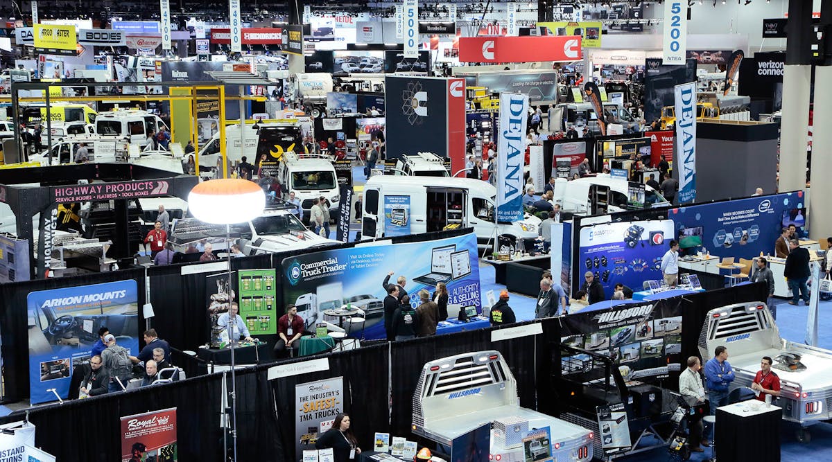 A view from the show floor at the 2019 Work Truck Show.