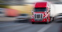 semi truck on highway semi truck on highway