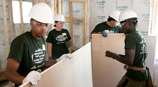 The Saint-Gobain Corp. Foundation has granted more than $1.6 million to YouthBuild USA, which teaches young people in-demand skills to help build sustainable homes for communities in need and exposes them to careers in construction.