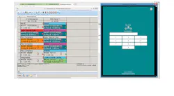The Wintac scheduling screen.