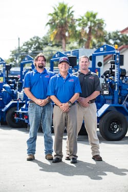 Bill Thompson with his sons Chris and Bobby. Bill Thompson with his sons Chris and Bobby.