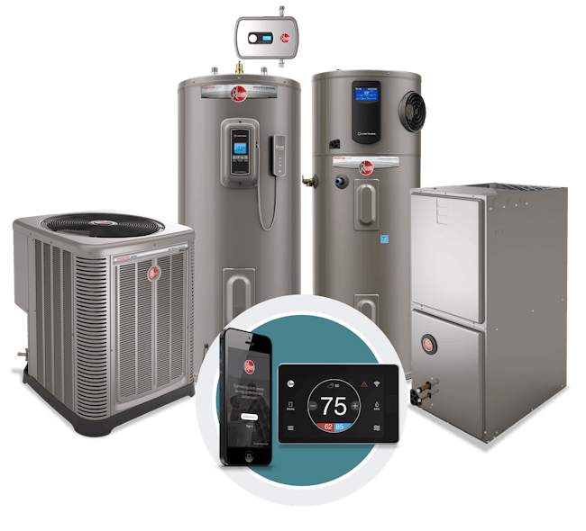 Rheem products from their air and water line.