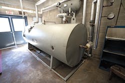 One of two 500-gallon storage tanks that began to fail at the Oahu Community Correctional Center jeopardizing operations and staff safety. One of two 500-gallon storage tanks that began to fail at the Oahu Community Correctional Center jeopardizing operations and staff safety.