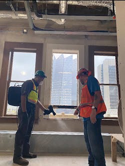 TD’s disinfection team at work. TD’s disinfection team at work.