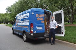 Benjamin Franklin Plumbing is requiring its employees to wear PPE the entire time they are working. Benjamin Franklin Plumbing is requiring its employees to wear PPE the entire time they are working.