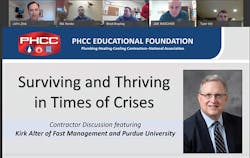 For non-apprenticeship learning, the PHCC Educational Foundation partnered with Purdue University Professor Kirk Alter to host the free &ldquo;Survive and Thrive in Times of Crises&rdquo; series, which ran from March through June.
