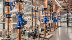 The geothermal plant room. The geothermal plant room.