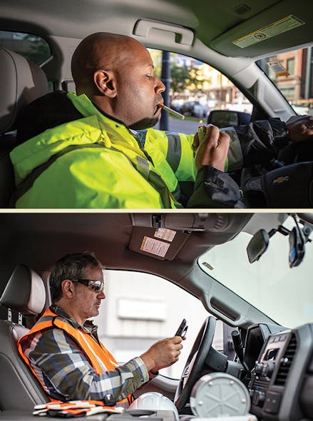 Smoking and mobile device use are two common driver distractions that can be addressed via coaching.