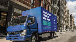 Mitsubishi Fuso’s eCanter light-duty truck comes in flatbed and van body options.