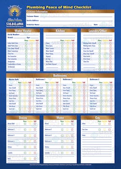 Another example, set up like a take-out menu for ease of use. Note the real selling point: “Peace of Mind.” Another example, set up like a take-out menu for ease of use. Note the real selling point: “Peace of Mind.”