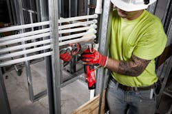 A contractor using the new M12 Fuel ProPEX Expander. A contractor using the new M12 Fuel ProPEX Expander.