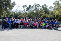 Thompson Pump employees celebrating the company's 50th anniversary. Thompson Pump employees celebrating the company's 50th anniversary.