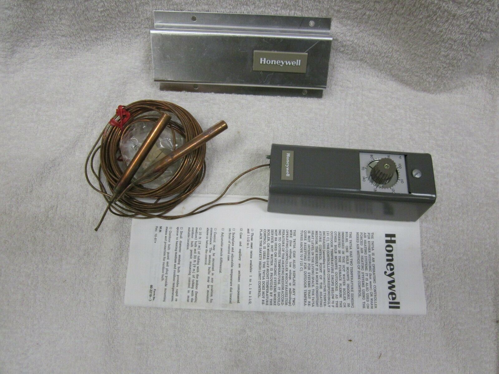 An old Honeywell T475A outdoor reset control for sale on Ebay.