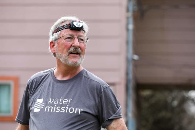 Paul Mitchell, retired master plumber, journeyed 1,200 miles to help vulnerable Texas homeowners without water.