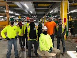 The crew from Project Eagle, the company&apos;s work at the new Amazon facility.