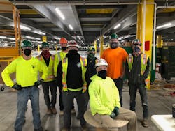 The crew from Project Eagle, the company's work at the new Amazon facility. The crew from Project Eagle, the company's work at the new Amazon facility.
