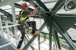Technician Manuel Blancarte working at the Dickies Arena. Technician Manuel Blancarte working at the Dickies Arena.