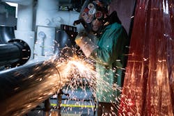 A Cannistraro technician working in the fab shop. A Cannistraro technician working in the fab shop.