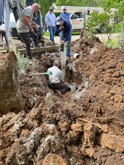 Schroepfer Well Drilling in the trenches. Schroepfer Well Drilling in the trenches.