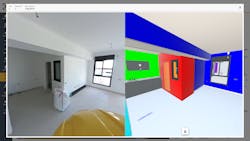 Captured data is used to create a digital twin of the building. Captured data is used to create a digital twin of the building.