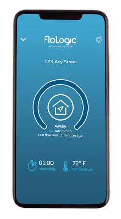 The FloLogic app. The FloLogic app.
