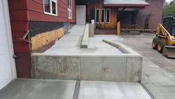 The finished ramp after the final concrete pour.