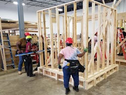 Trainees in the pre-apprenticeship program. Trainees in the pre-apprenticeship program.