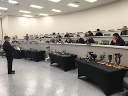 A physical classroom where the students can get hands-on with tools and equipment. A physical classroom where the students can get hands-on with tools and equipment.