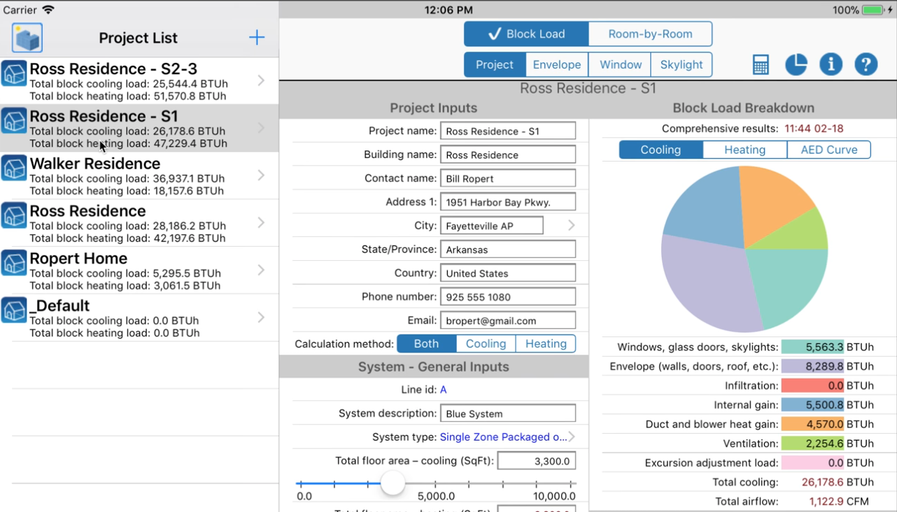 The HVAC ResLoad Mobile App.