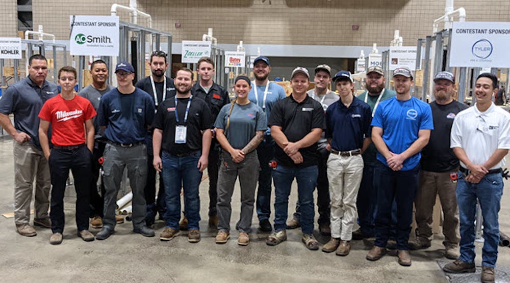 Plumbing apprentices competing at PHCC CONNECT 2021.