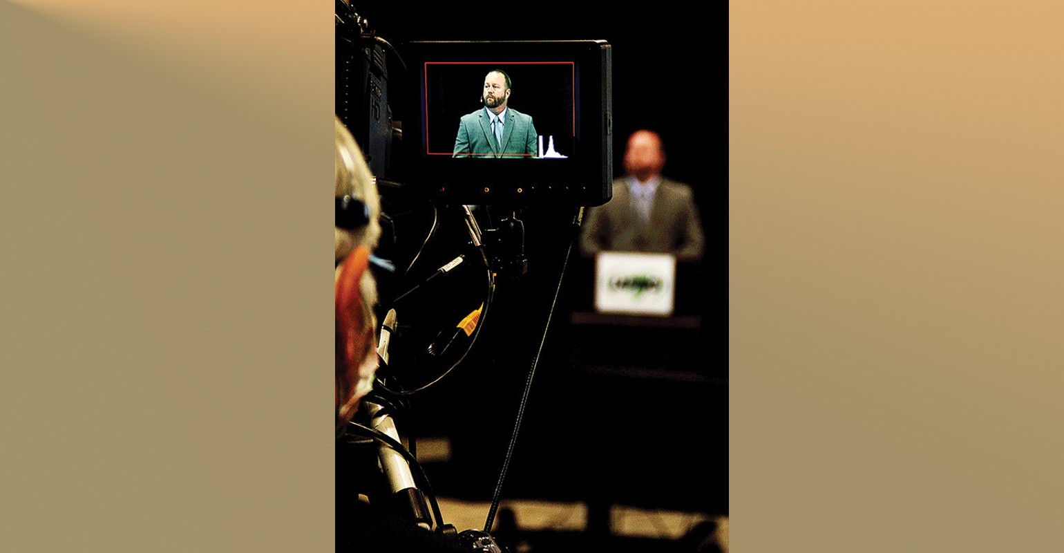 IAPMO President David Gans during the internet broadcast of IAPMO&rsquo;s 92nd annual Education and Business Conference opening session.